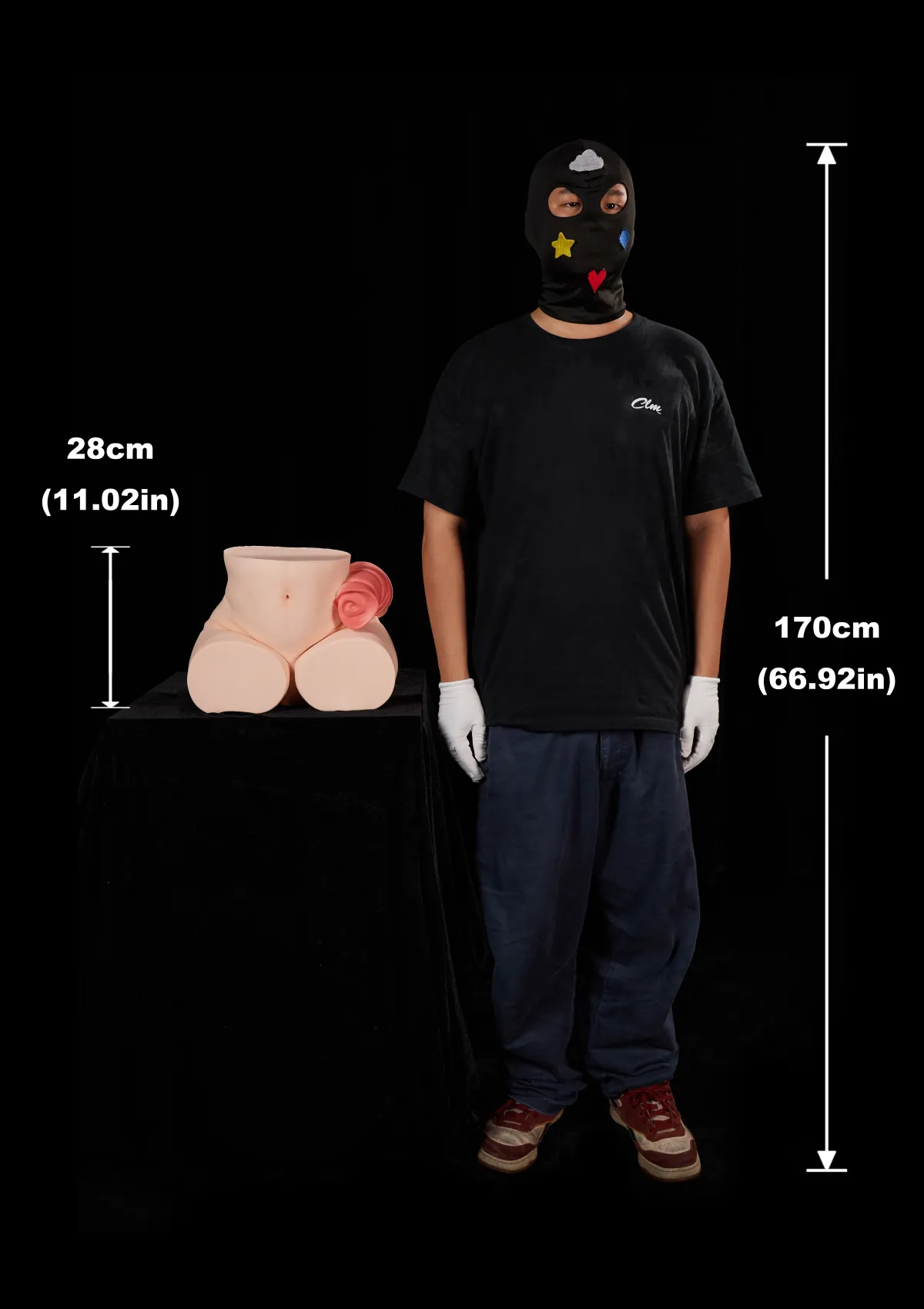 28cm (11.02in) N/A Gel butt Silicone Sex Doll PA-ray, Head N/A